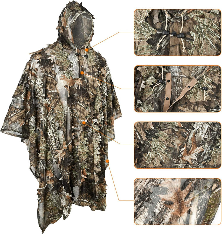 LOOGU Hunting Ghillie Suit Cape style Super Tree Camo