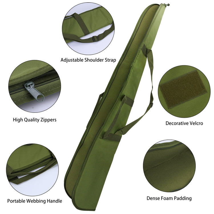LOOGU Shotgun and Rifle Case 48" Long Soft Gun Bag Gun Carry Bag Tactical Accessory Bags With Padded Handle