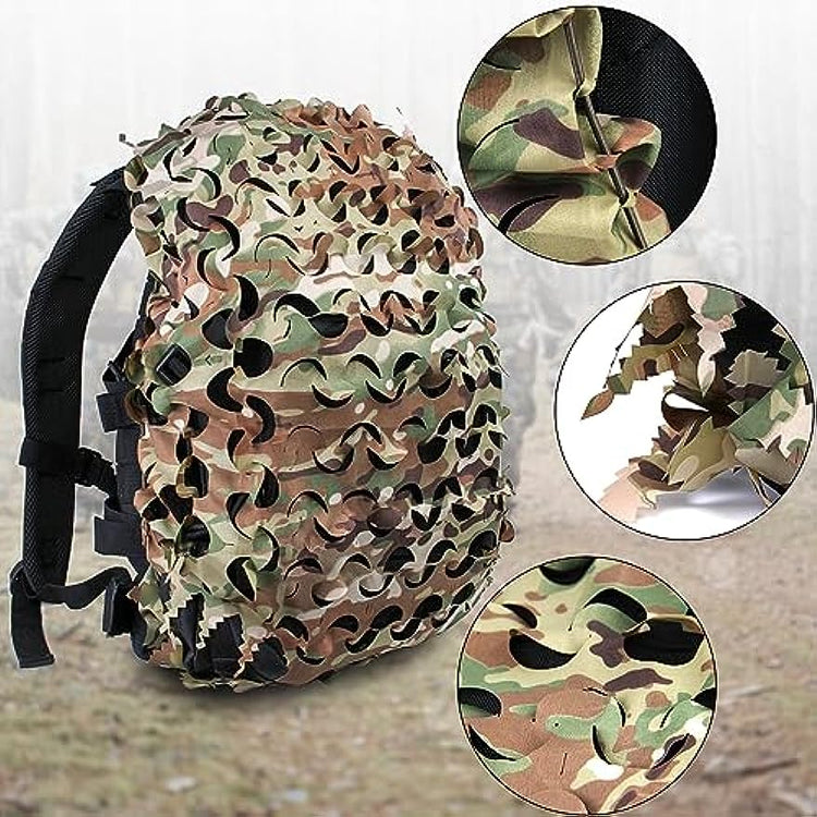 LOOGU Tactical Backpack Cover, Breathable Mesh Camo Camouflage Pack Cover Great for Tactical Military Gear Combat (Backpack Not Included)