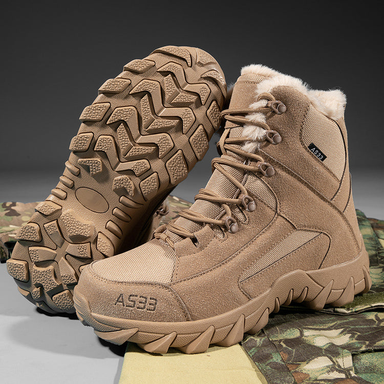 LOOGU MEN'S All-Terrain fleece Waterproof Hiking Boots-MX06