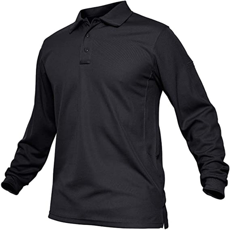 LOOGU Men's Polo Shirts Quick Dry Performance Long Sleeve Tactical Shirts