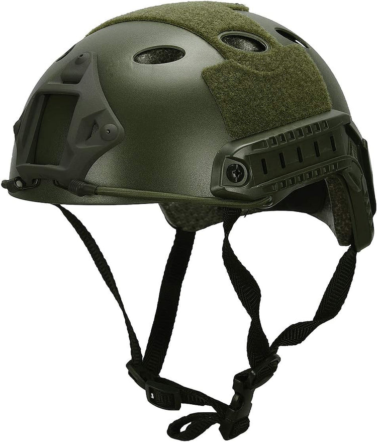 LOOGU Airsoft Helmet, Fast PJ Type Bump Tactical Combat Protective Gear for Outdoor Activities with 12-in-1 Face Mask