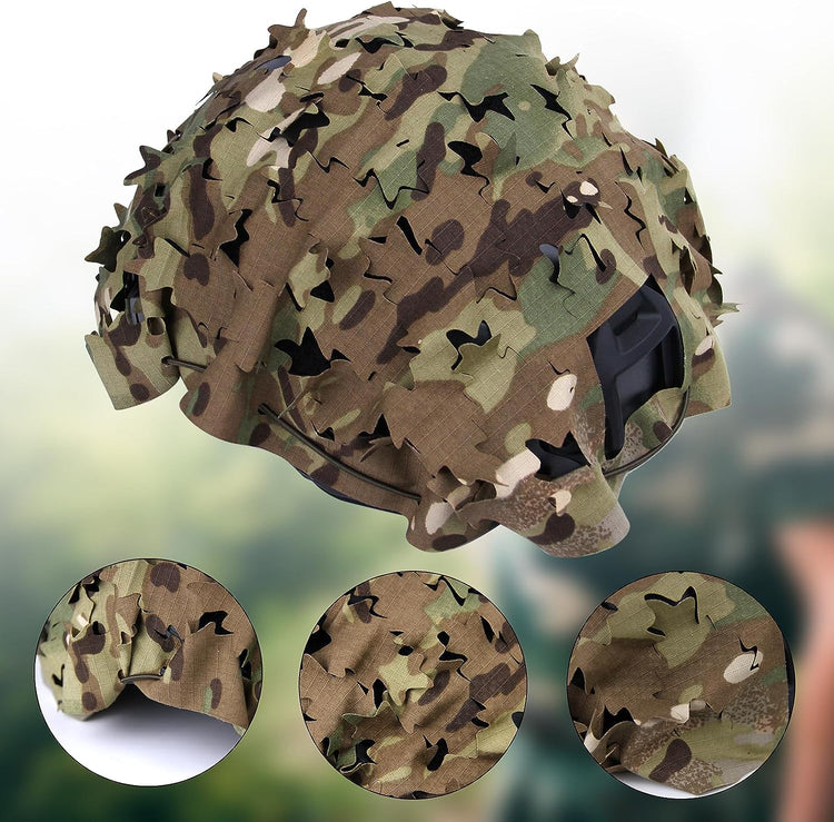 LOOGU Tactical Helmet Cover, Breathable Mesh Camo Camouflage Helmet Cover Great for Tactical Military Gear Combat Fast Helmet (Helmet Not Included)