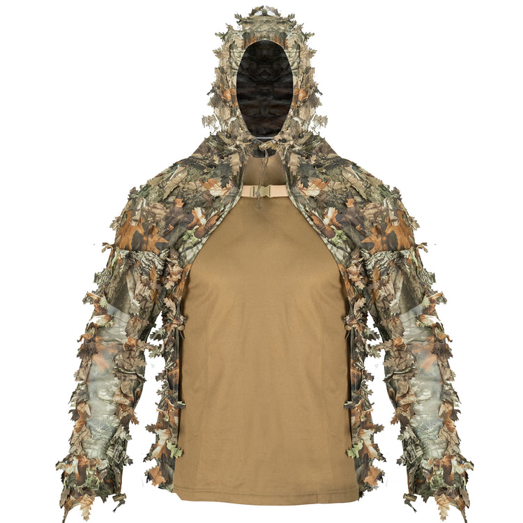 LOOGU Ghillie Suit pour hommes Foundation 3D Leaf Camo Suit, Sniper Ghillie Viper Hood pour la chasse en plein air, Wargame, Airsoft
