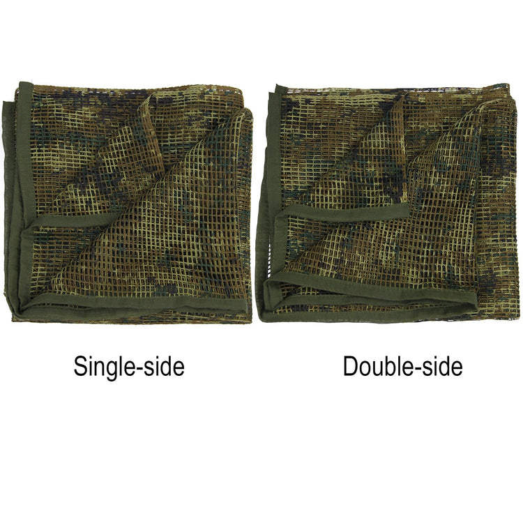 LOOGU Camouflage Netting, Tactical Mesh Net Camo Scarf with Double-sided Prints for Wargame,Sports & Other Outdoor Activities