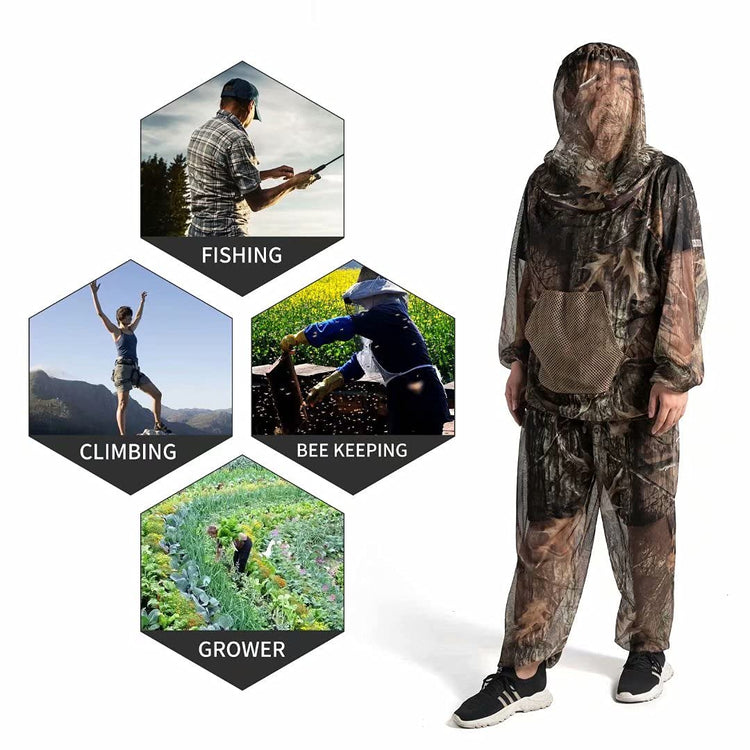LOOGU Mosquito Suits, Net Bug Pants & Jacket Hood Sets - Ultra-fine Mesh - with Fishing, Hiking, Camping and Gardening…