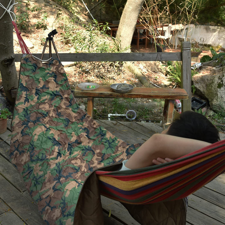 LOOGU – couverture camouflage Woobie imperméable, doublure de poncho pour le camping en plein air, la randonnée, la chasse, la survie, la randonnée, le pique-nique