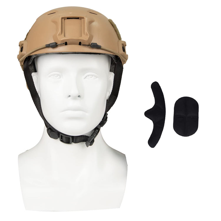 LOOGU Casque Airsoft, équipement de protection de combat tactique de type BJ rapide pour les activités de plein air avec masque facial 12 en 1